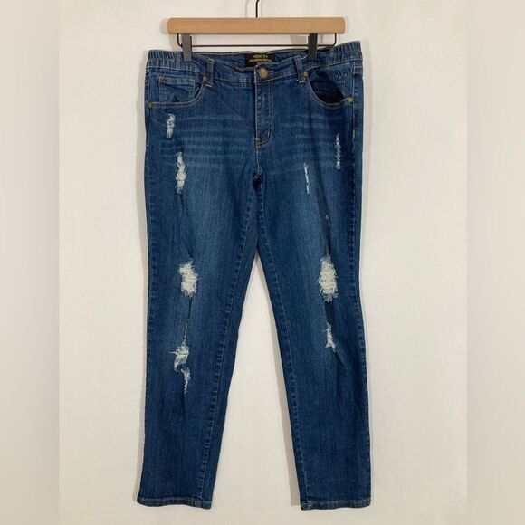 Versace Jeans Women’s 31 Blue Distressed Denim V19.69 Italy Designer SRL - Picture 2 of 14